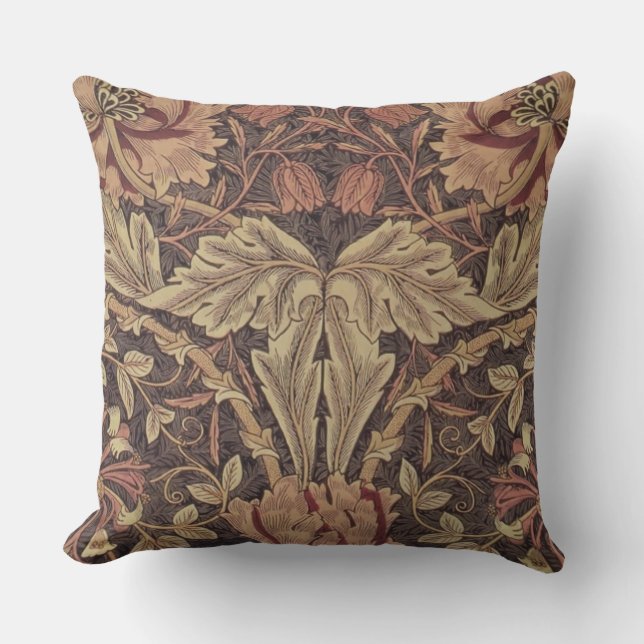 William Morris Honeysuckle Classic English Art Kudde (Framsida)