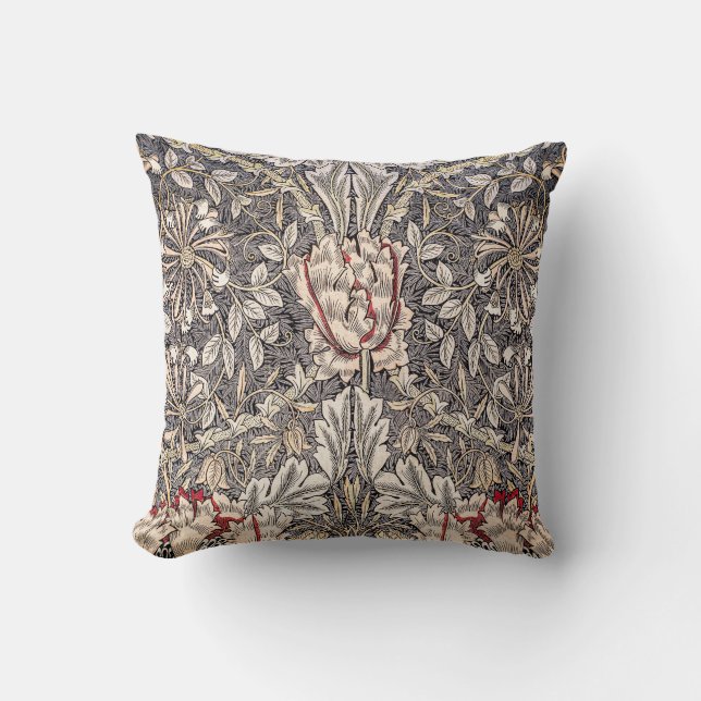 William Morris Honeysuckle Design Kudde (Framsida)