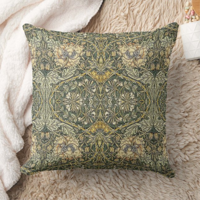 William Morris Honeysuckle Design Kudde (Filt)