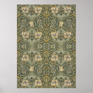 William Morris Honeysuckle Design Poster