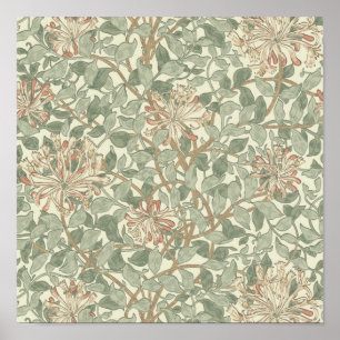 William Morris Honeysuckle Flower Tapet Poster