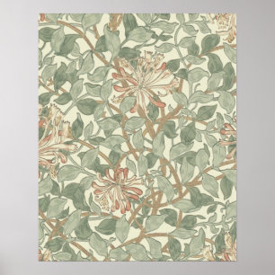 William Morris Honeysuckle Flower Tapet Poster