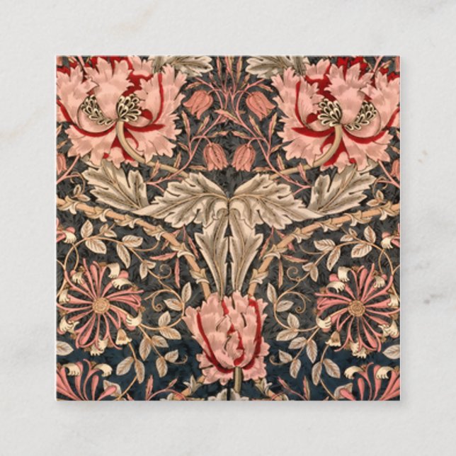 William Morris Honeysuckle Fyrkantigt Visitkort (Framsida)