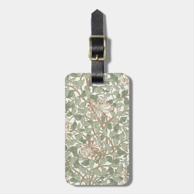 William Morris Honeysuckle Grön Blommig Bagagebricka (Vertikal Framsida)