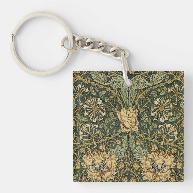 William Morris Honeysuckle Grönt Blommigt (Framsidan)