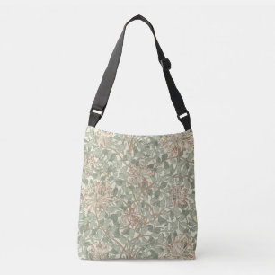 William Morris Honeysuckle Grönt Blommigt Axelväska