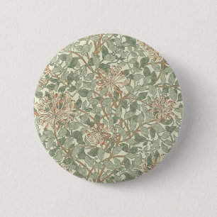 William Morris Honeysuckle Grönt Blommigt Knapp