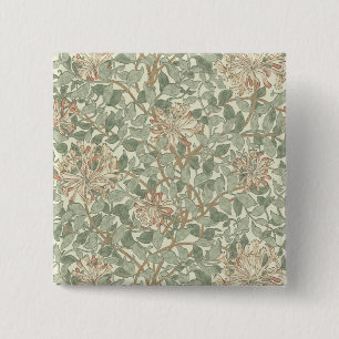 William Morris Honeysuckle Grönt Blommigt Knapp