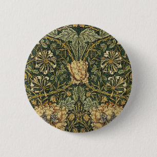 William Morris Honeysuckle Grönt Blommigt Knapp
