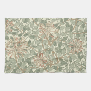 William Morris Honeysuckle Grönt Blommigt Kökshandduk