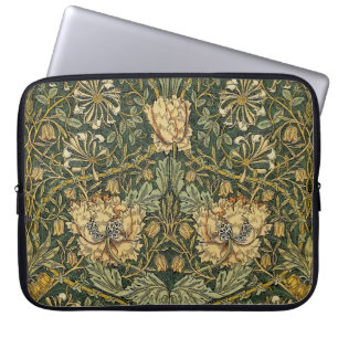 William Morris Honeysuckle Grönt Blommigt Laptop Fodral