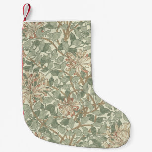 William Morris Honeysuckle Grönt Blommigt Liten Julstrumpa