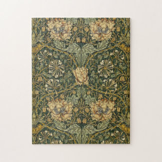 William Morris Honeysuckle Grönt Blommigt Pussel
