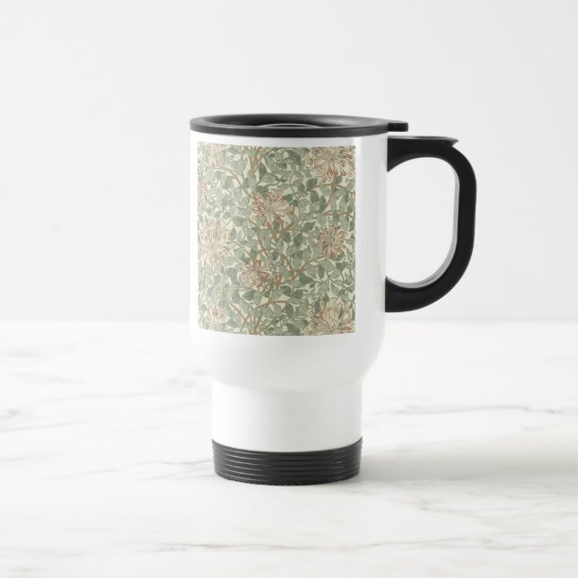 William Morris Honeysuckle Grönt Blommigt Resemugg (Höger)