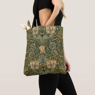 William Morris Honeysuckle Grönt Blommigt Tygkasse