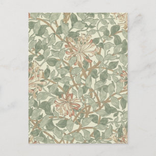 William Morris Honeysuckle Grönt Blommigt Vykort