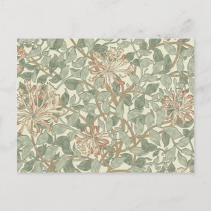 William Morris Honeysuckle Grönt Blommigt Vykort