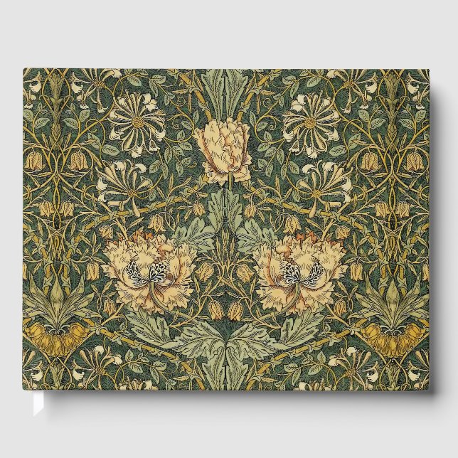 William Morris Honeysuckle Grönt Gult Gästböcker (Framsida)