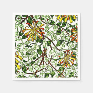William Morris - Honeysuckle grönt och gult Pappersservett