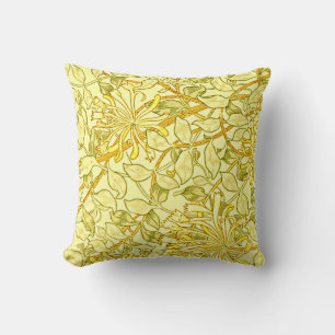 William Morris - Honeysuckle i Gult Kudde