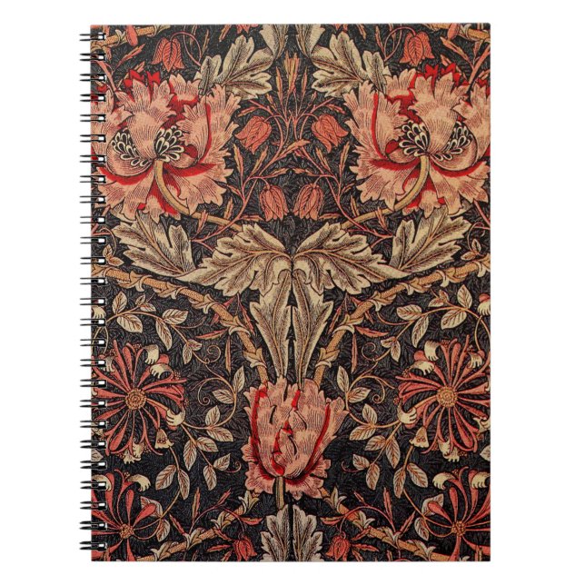 William Morris Honeysuckle Mönster Anteckningsbok (Framsidan)
