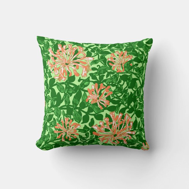 William Morris Honeysuckle, Person och Grönt Kudde (Framsida)