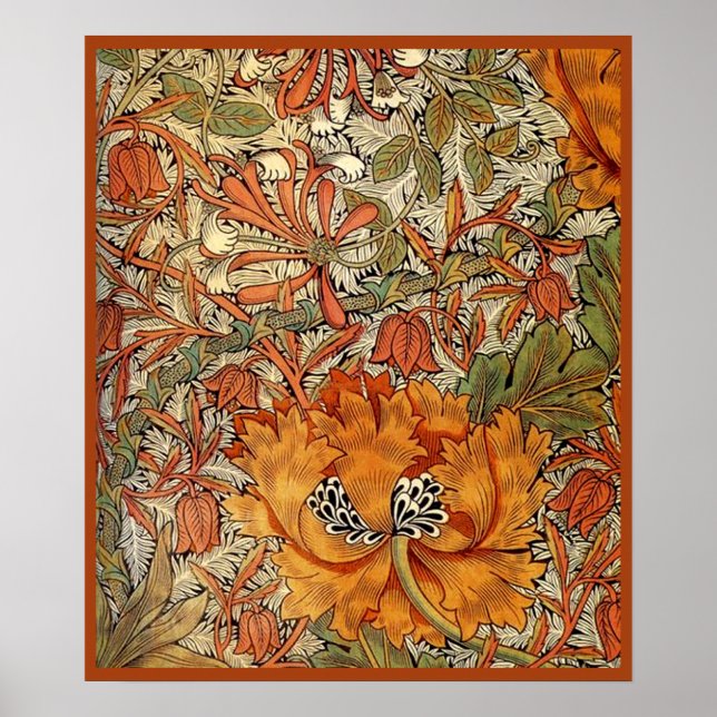 William Morris Honeysuckle Poster (Framsidan)
