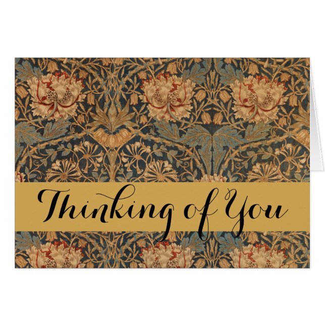 William Morris Honeysuckle Rik Tapet Hälsningskort (Framsidan Horizontal)