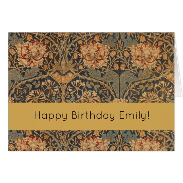 William Morris Honeysuckle Rik Tapet Hälsningskort (Framsidan Horizontal)