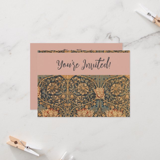 William Morris Honeysuckle Rik Tapet Inbjudningar (Fram/Back In Situ)