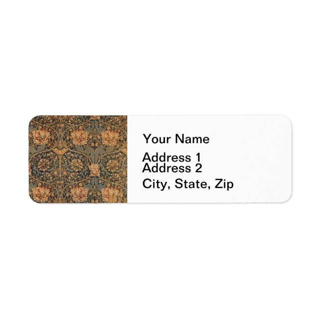 William Morris Honeysuckle Rik Tapet Returadress Etikett (Framsidan)