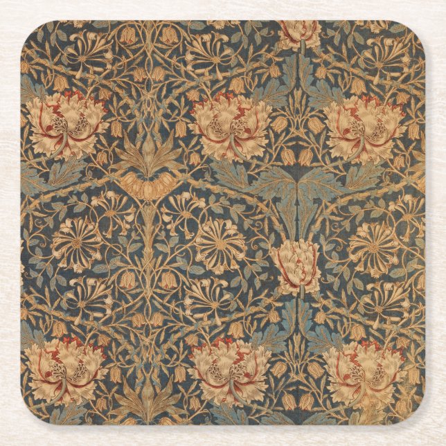 William Morris Honeysuckle Rik Tapet Underlägg Papper Kvadrat (Framsidan)