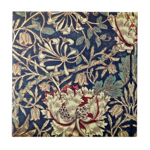 William Morris Honeysuckle Vintage Pastel Kakelplatta