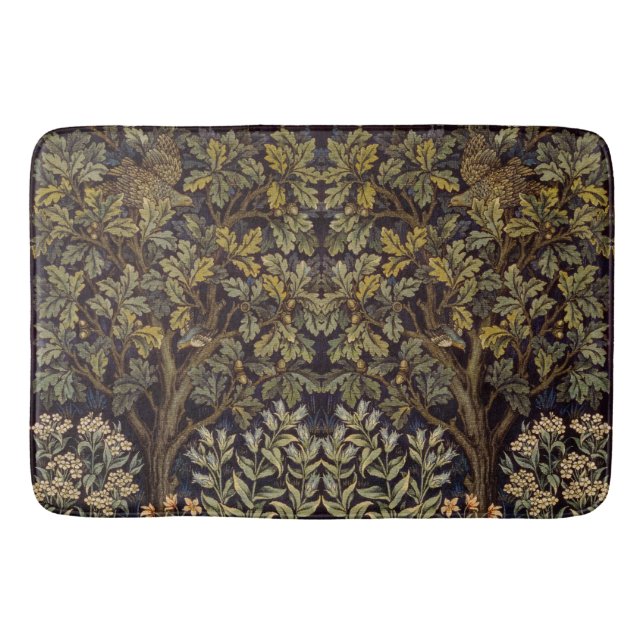 William Morris  Hönsfasan Fågel Träd Botanisk Badrumsmatta (Framsidan)