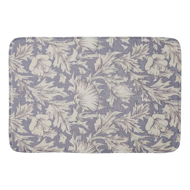 William Morris Horn Poppy Classic Blommigt Badrumsmatta (Framsidan)