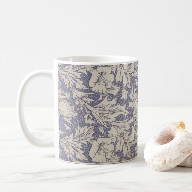 William Morris Horn Poppy Classic Blommigt Kaffemugg (Med munk)