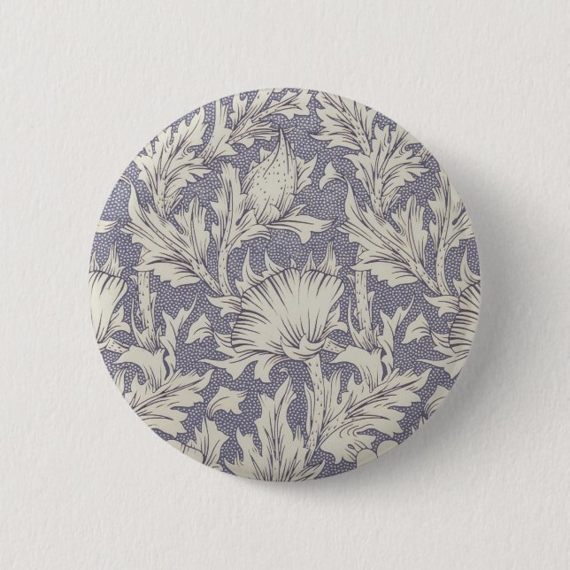 William Morris Horn Poppy Classic Blommigt Knapp (Framsida)