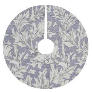 William Morris Horn Poppy Tapettryck: Vintage Julgransmatta Borstad Polyester