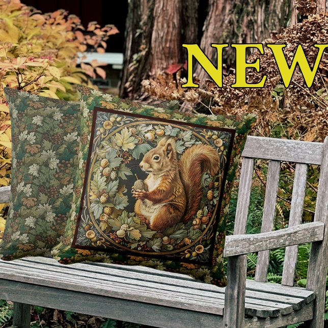 William Morris Höst Ekorre Höst Ekollon Kudde (Skapare uppladdad)