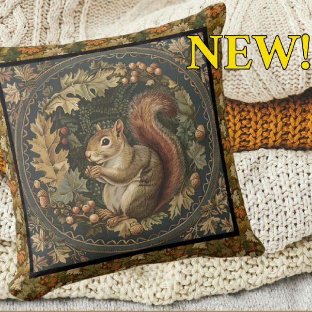 William Morris Höst Ekorre Höstlöv Kudde (William Morris this fall!)
