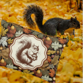 William Morris Höst löv med Squirrel Retro Prydnadskudde