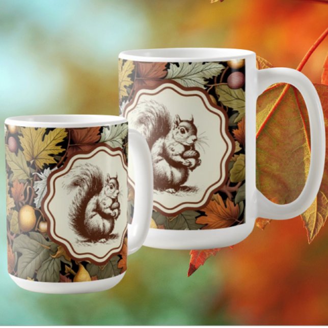 William Morris Höst löv Squirrel Kaffemugg (Hot apple cider anyone? Great hostess gift!)