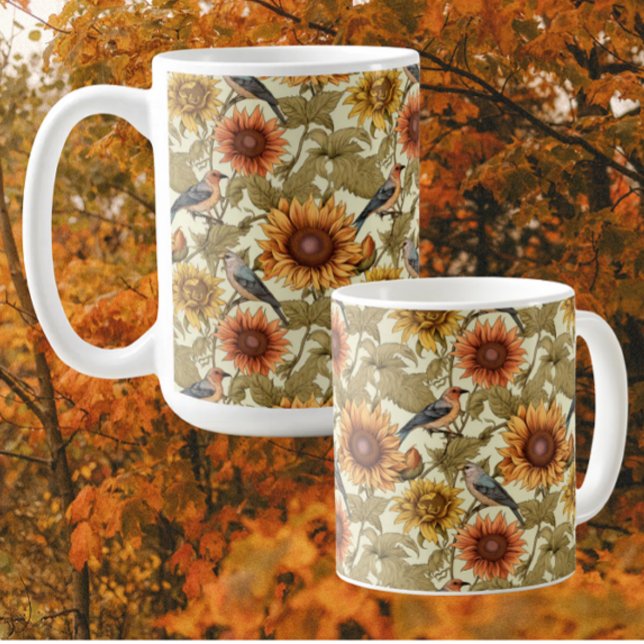 William Morris Höstsolfåglar Höst Kaffemugg (Perfect for warm autumn drinks!)