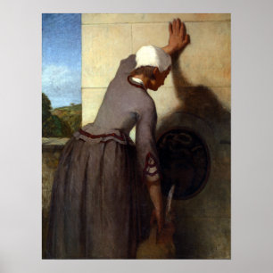 William Morris Hunt Girl vid Fontän Poster