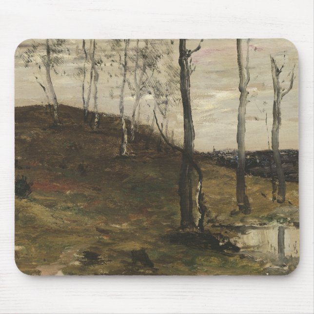 William Morris Hunt - Hillside med Träd Musmatta (Framsidan)