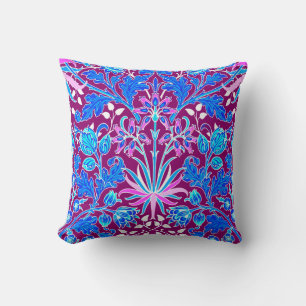 William Morris Hyacint Print, Aqua and Lila Kudde