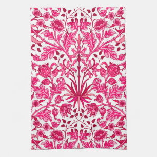 William Morris Hyacint Print, Burgundy and Rosa Kökshandduk