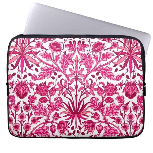 William Morris Hyacint Print, Burgundy and Rosa Laptop Fodral (Framsidan)