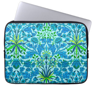 William Morris Hyacint Print, Cerulean Blue Laptop Sleeve