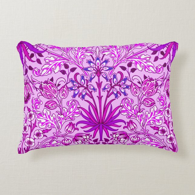 William Morris Hyacint Print, Lavender and Violet Prydnadskudde (Framsidan)